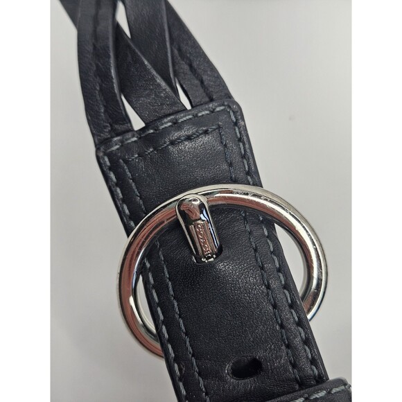 COACH Twist Lock Shoulder Bag Black Canvas Leather Trim C0769-10993Braided - Picture 11 of 11
